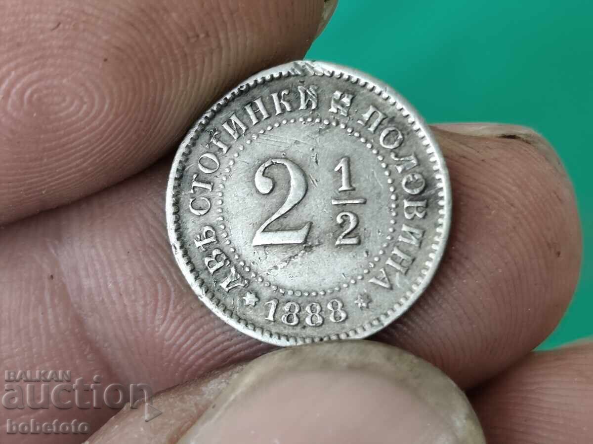 Monedă 2 1/2 stotinki 1888