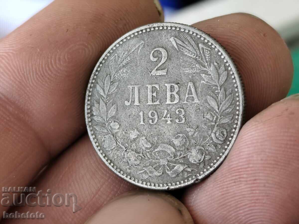 Monedă 2 BGN 1943 cu preț € 10.00 | 19.56 BGN