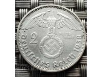2 Reichsmarks silver 625 purity, 1938