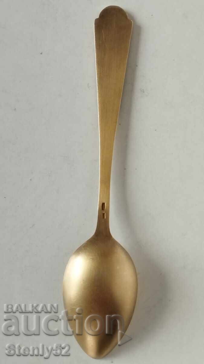 Russian silver spoon, 916 purity, gold-plated, with enamel, 22.70 g with price € 95.00 | 185.80 BGN