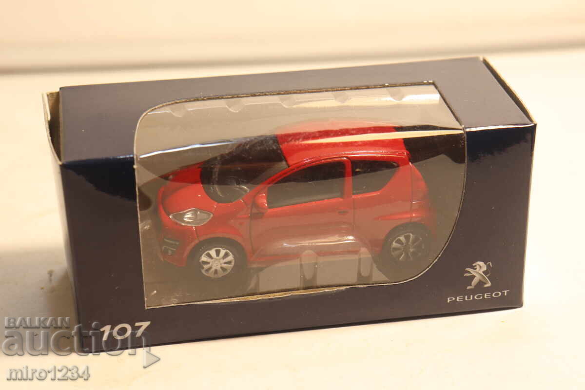 MAȘINUȚĂ JUCĂRIE MODEL NOREV PEUGEOT 107 1/64
