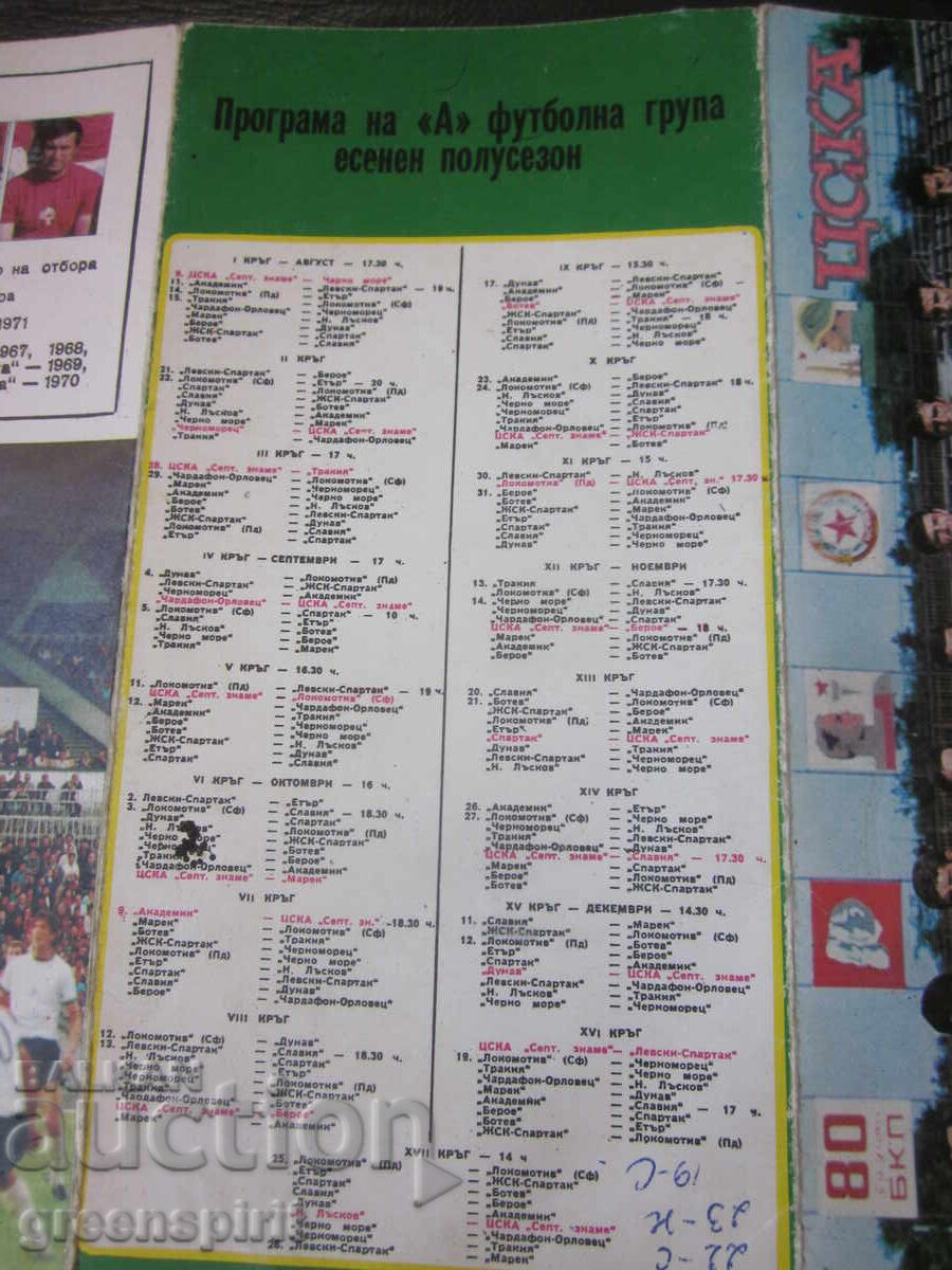 Program de fotbal CSKA SEPTEMVRIISKO ZNAME - 5 Program de fotbal CSKA SEPTEMVRIISKO ZNAME - 5