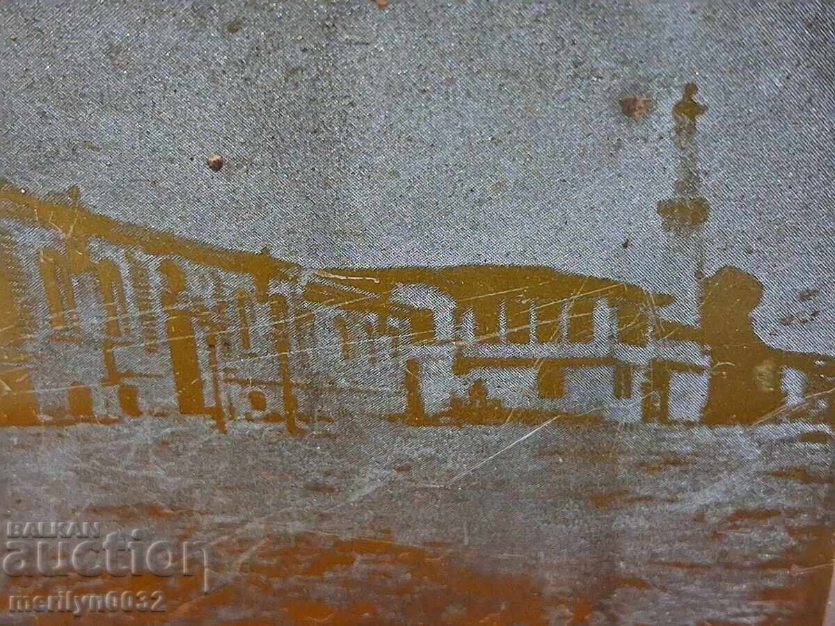 Placă de tipar vechi conace cromozincografie - 7