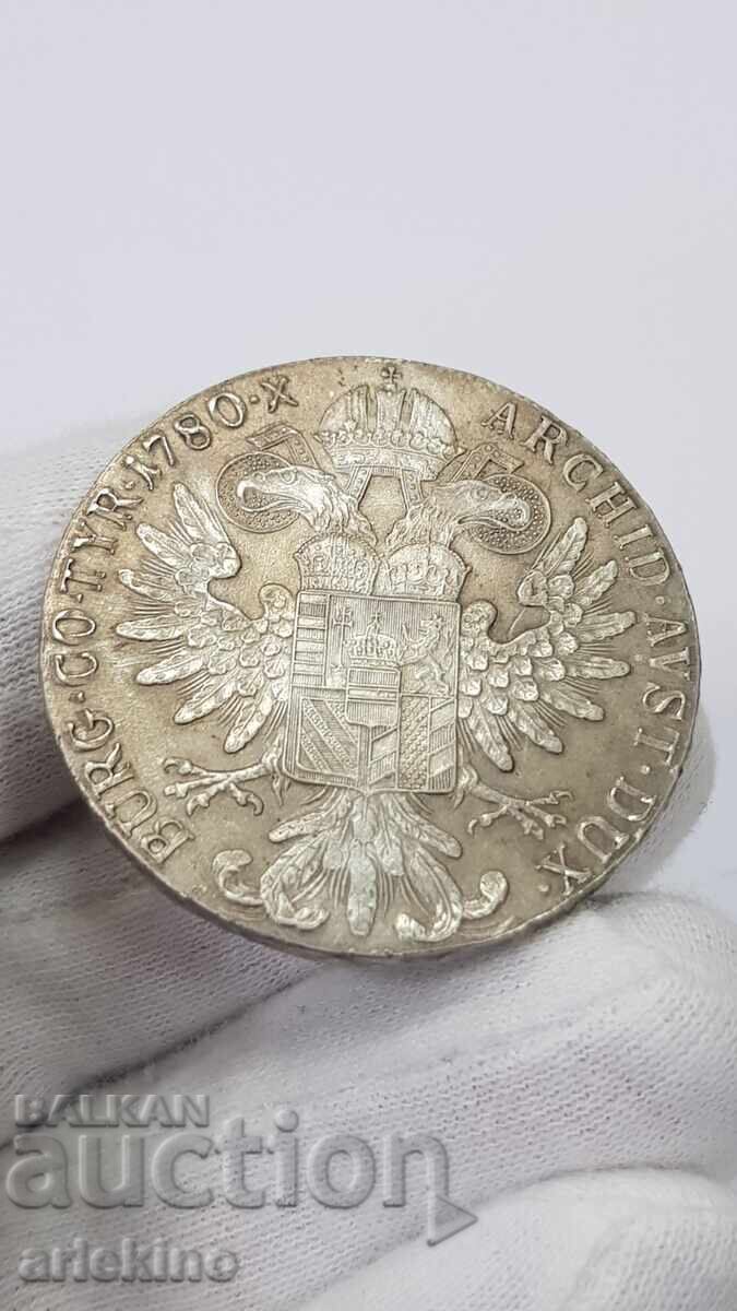 Veche Monedă de Argint - Taler 1780 - Maria Tereza - 6
