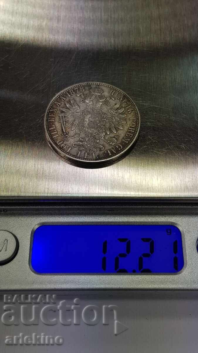 Monedă de argint 1 Florin 1878 - Austria - Franz Joseph - 7