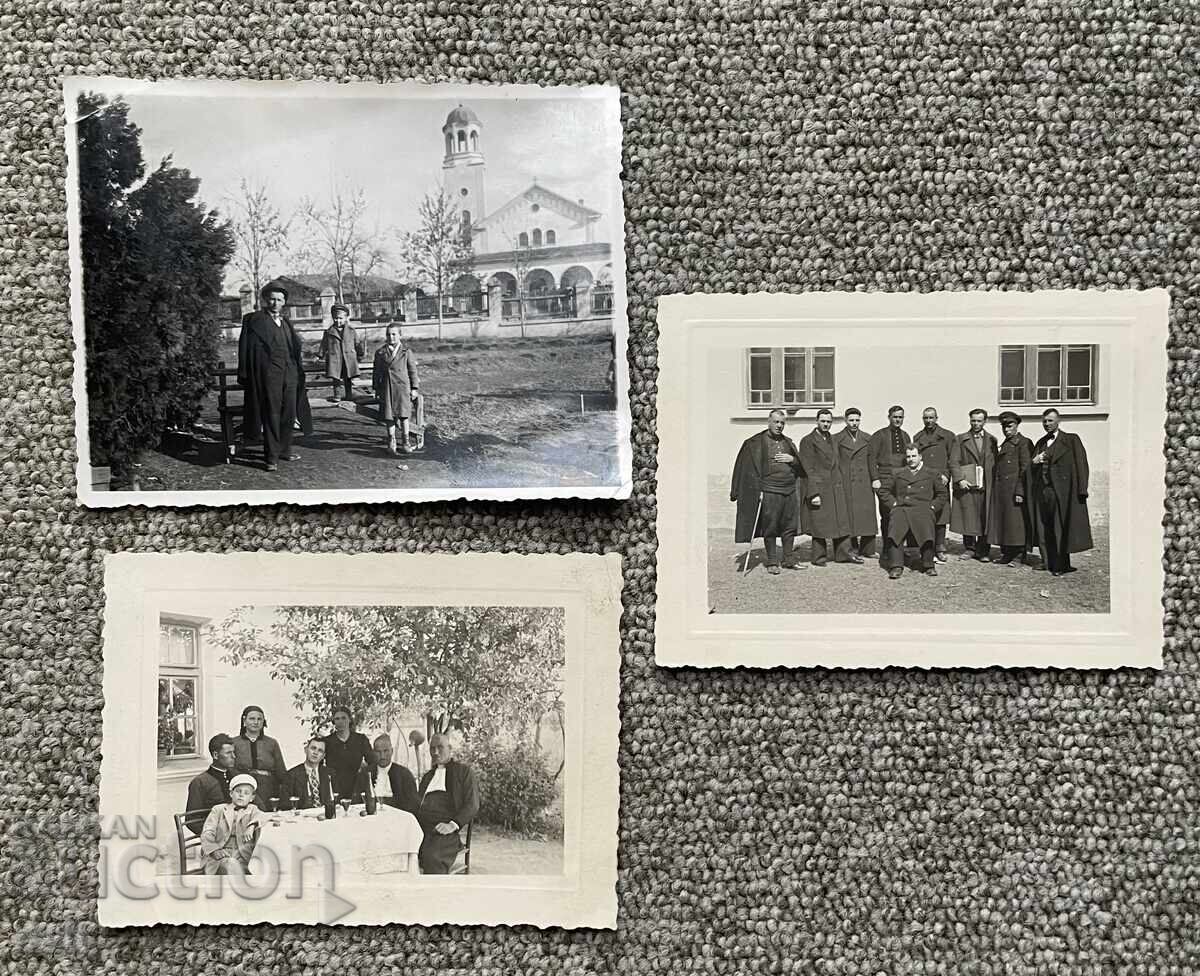 3 PCS. PHOTOS BULGARIA, 1938-40, TSARSKO SELO, CHIRPAN, CHURCH