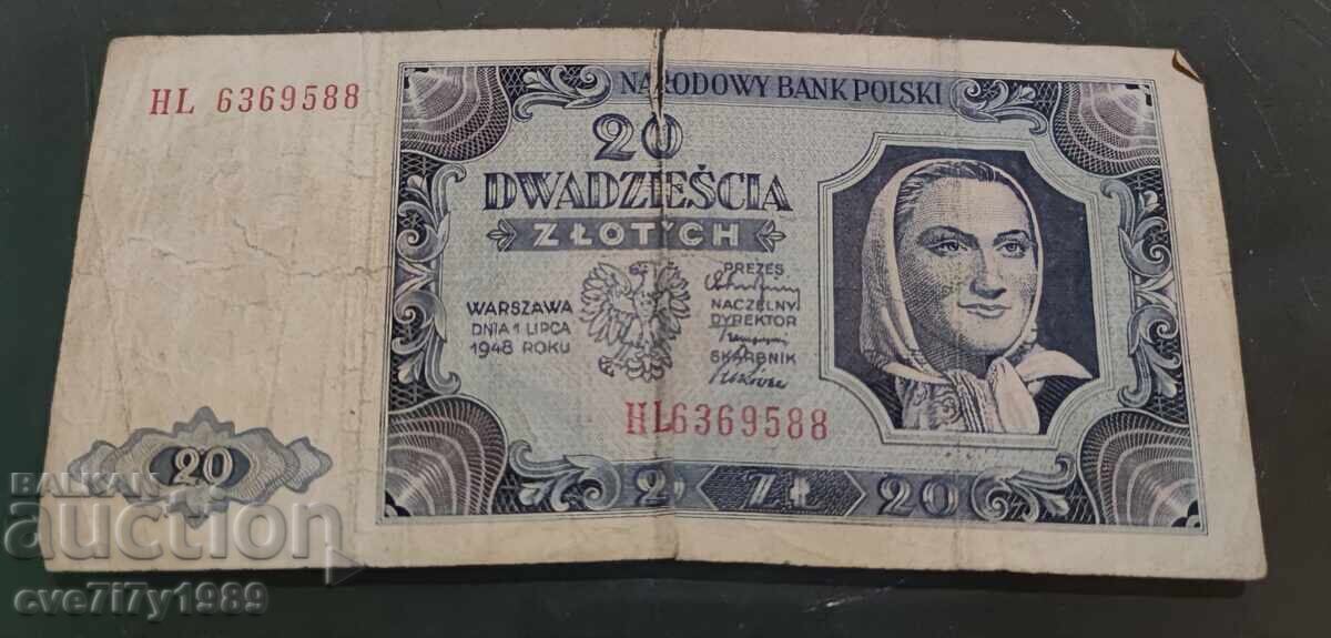 20 zloty 1948