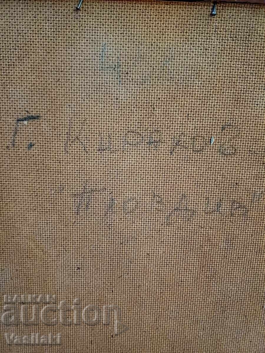 Frumoasă pictură bulgărească, ulei pe placaj - 7