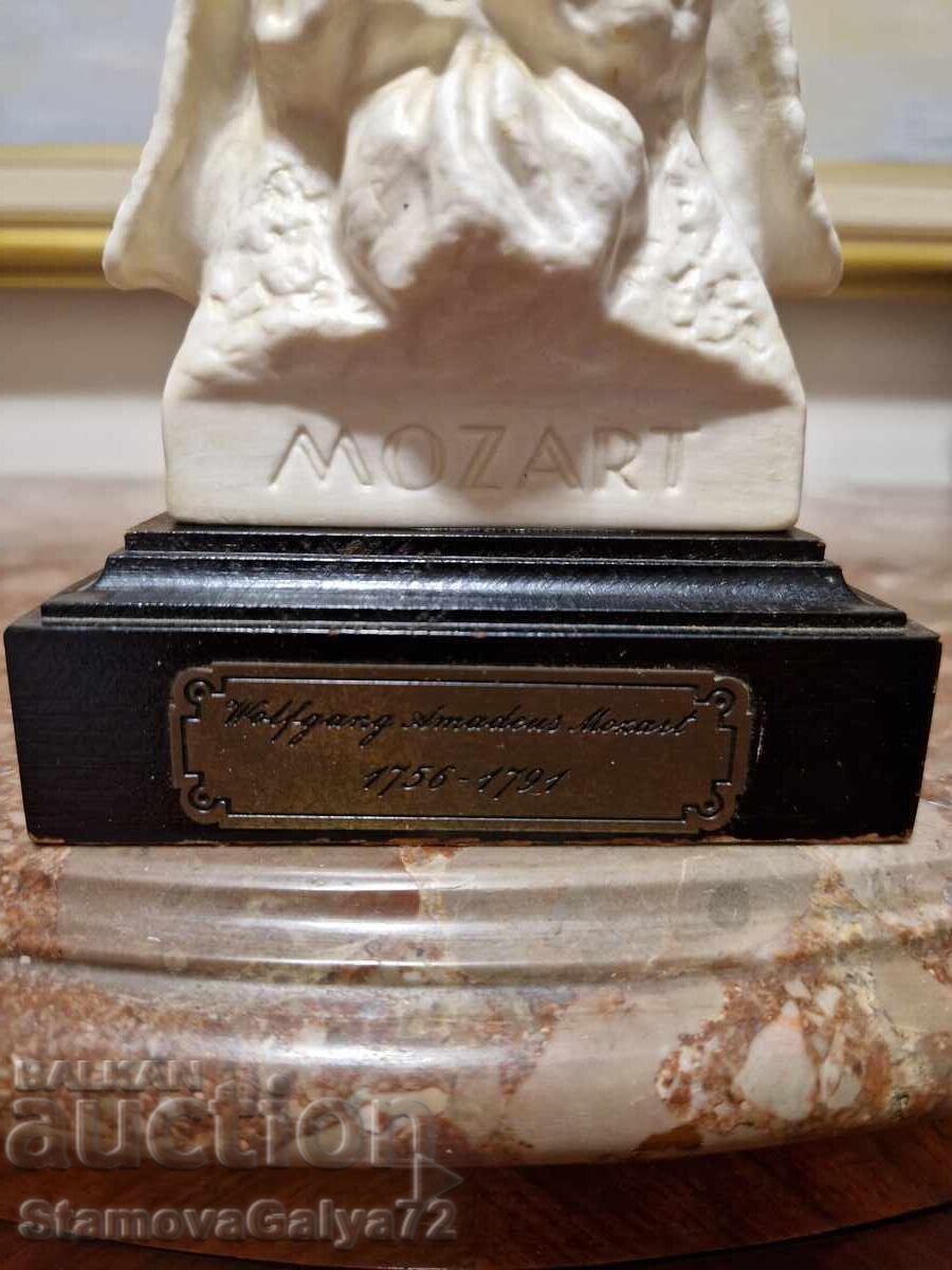 Unic bust antic din porțelan german al lui Mozart - Goebel - 5 Unic bust antic din porțelan german al lui Mozart - Goebel - 5