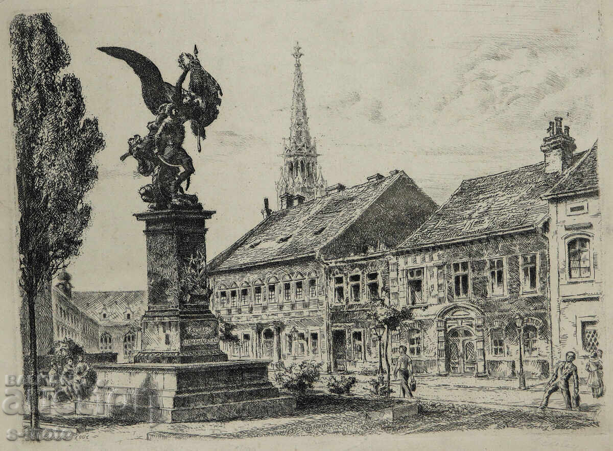 Tichy Kalman ( 1888 - 1968 ) peisaj urban