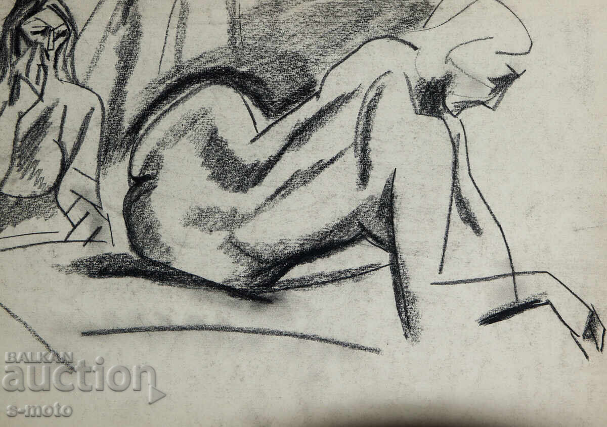 Desen vechi portret nud - 5