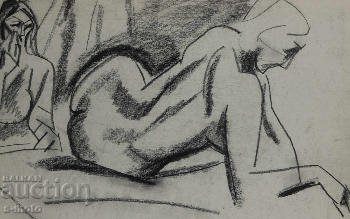 Desen vechi portret nud - 6