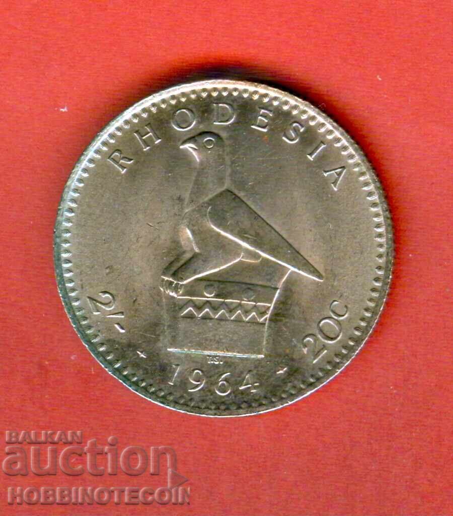RHODESIA 2 ȘILINGI 20 CENȚI emisiune 1964 - aUNC