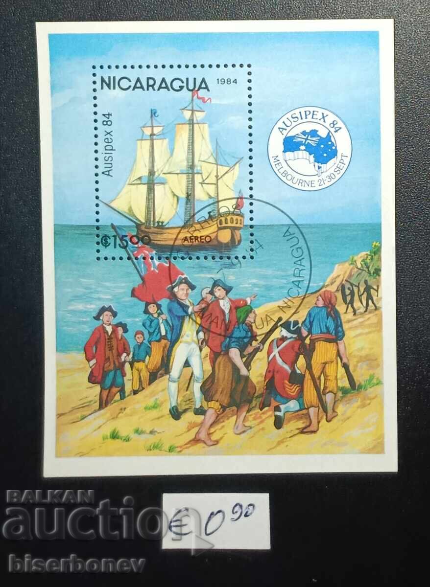 Nicaragua, bloc de mărci, gumă originală