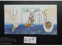 Cuba, Cuba, bloc de timbre, gumă originală
