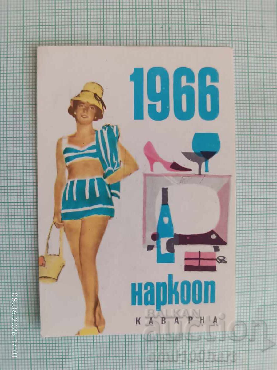 Calendar Narcoop Kavarna 1966