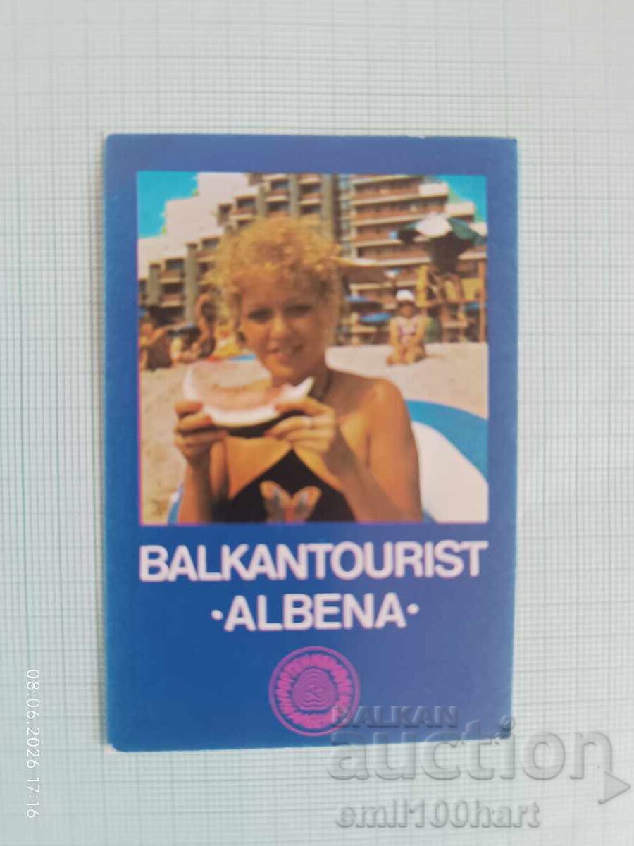 Ημερολόγιο τσέπης Balkantourist Albena 1983