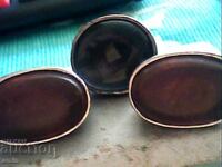 silver-plated rings with natural stones