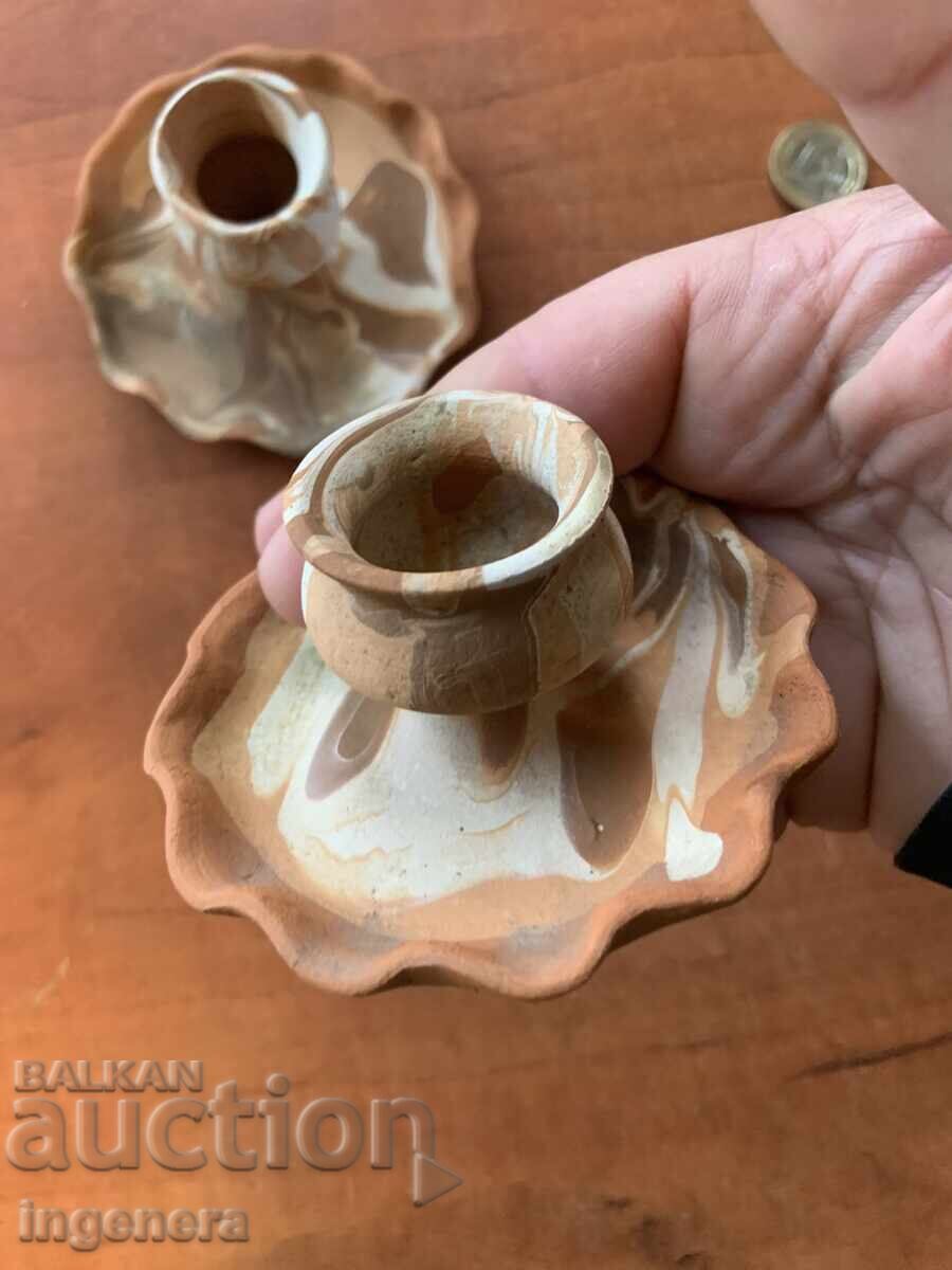 Licitație SFEȘNIC DIN CERAMICĂ - 2 BUC. REDUCERE