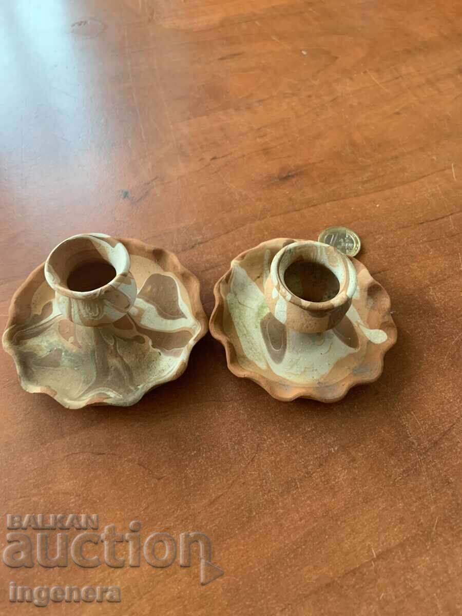 SFEȘNIC DIN CERAMICĂ - 2 BUC. REDUCERE