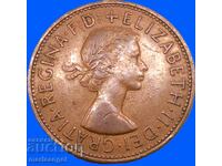 Marea Britanie 1 Penny 1962 30 mm Bronz 2