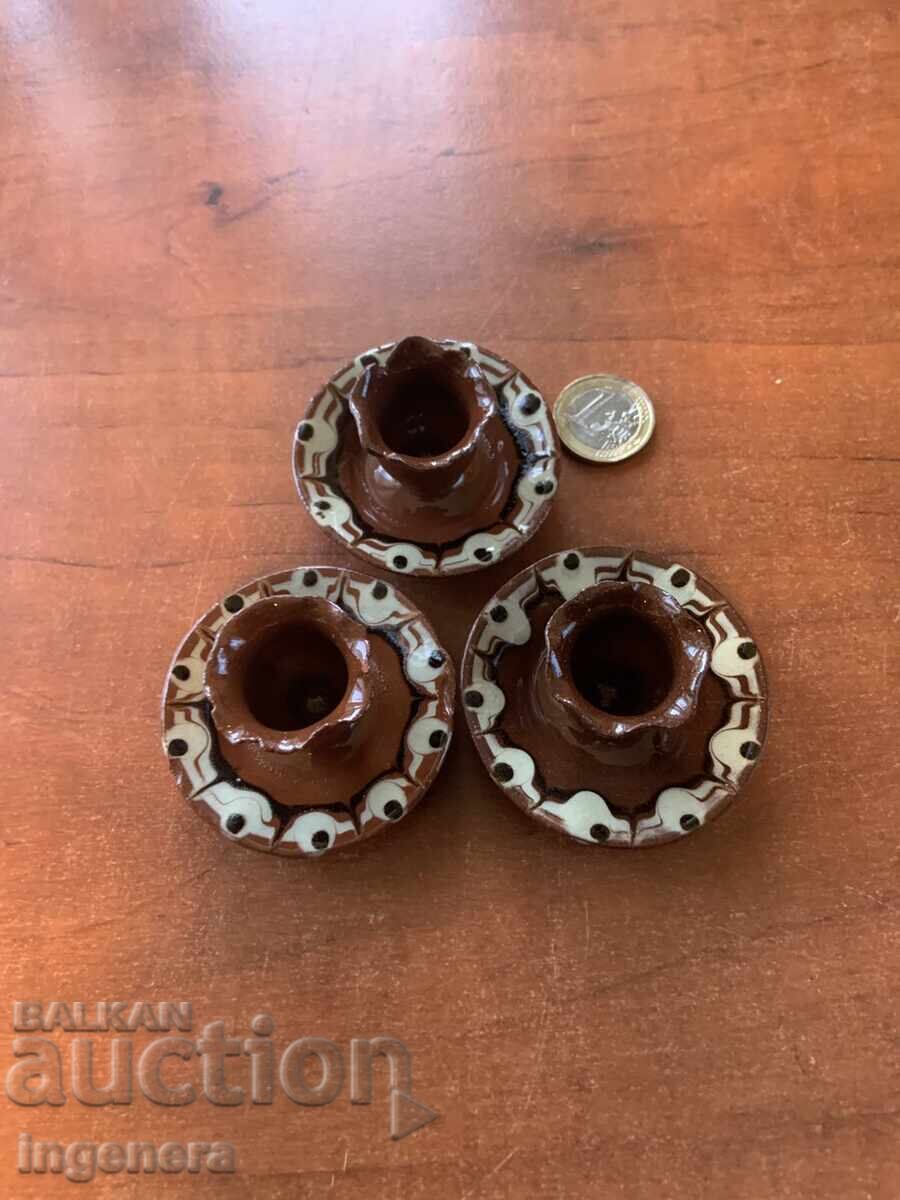 SFEȘNIC DIN CERAMICĂ - 3 BUC. LICHIDARE