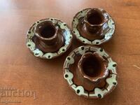 SFEȘNIC DIN CERAMICĂ - 3 BUC. LICHIDARE