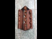 Wooden stand for 6 pipes