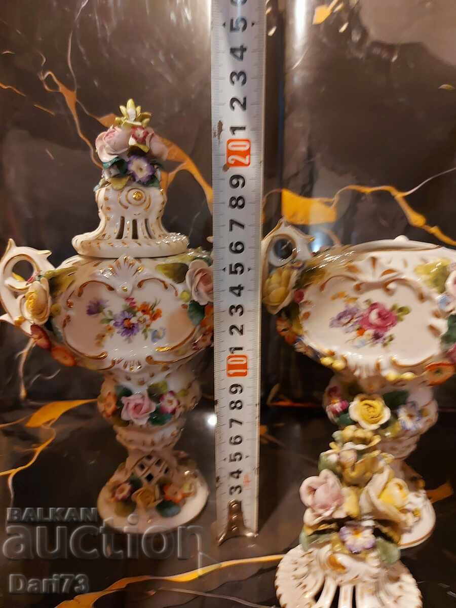 Vaze/vas frumos în stil potpourri Capodimonte - 7 Vaze/vas frumos în stil potpourri Capodimonte - 7