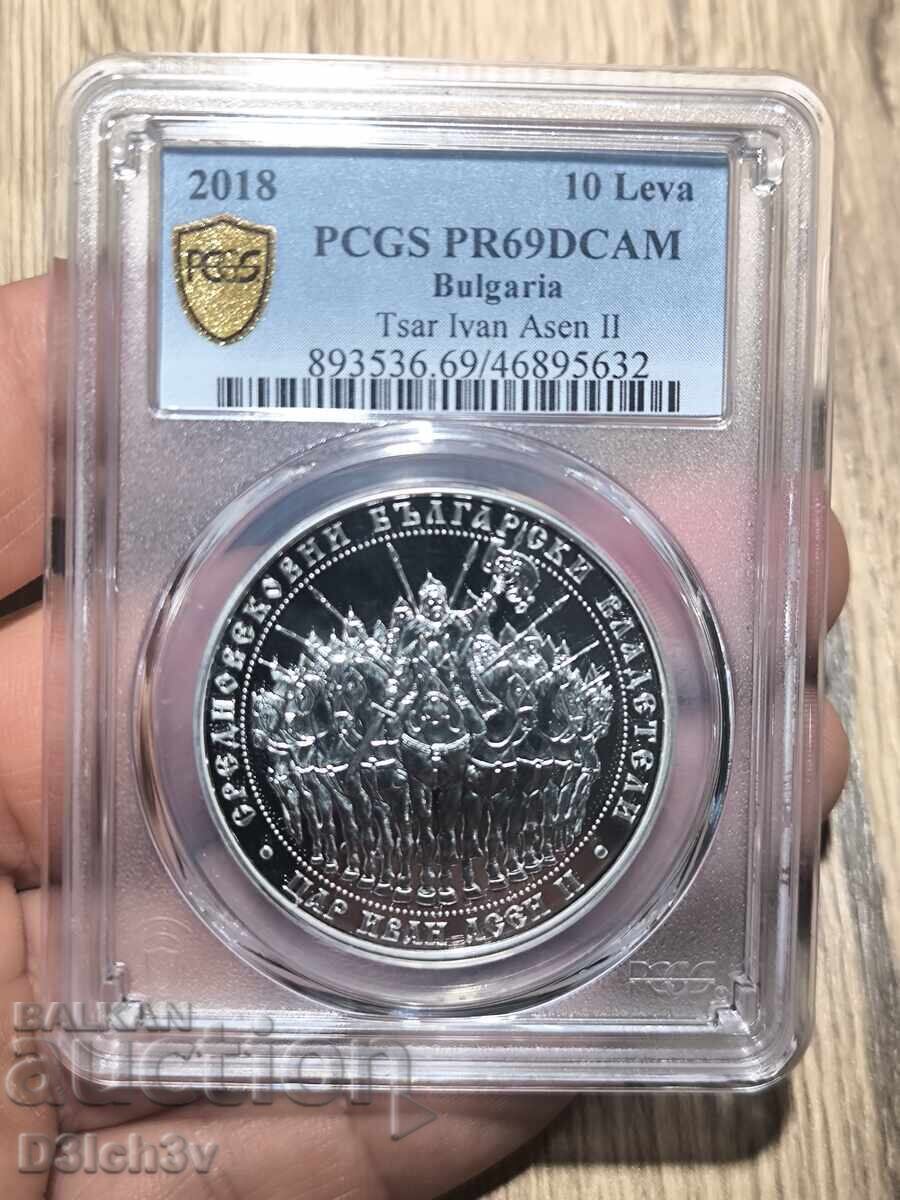 10 leva 2018 Ivan Asen II PR69DCAM * PCGS ⭐ PR 69 DCAM 10 leva 2018 Ivan Asen II PR69DCAM * PCGS ⭐ PR 69 DCAM