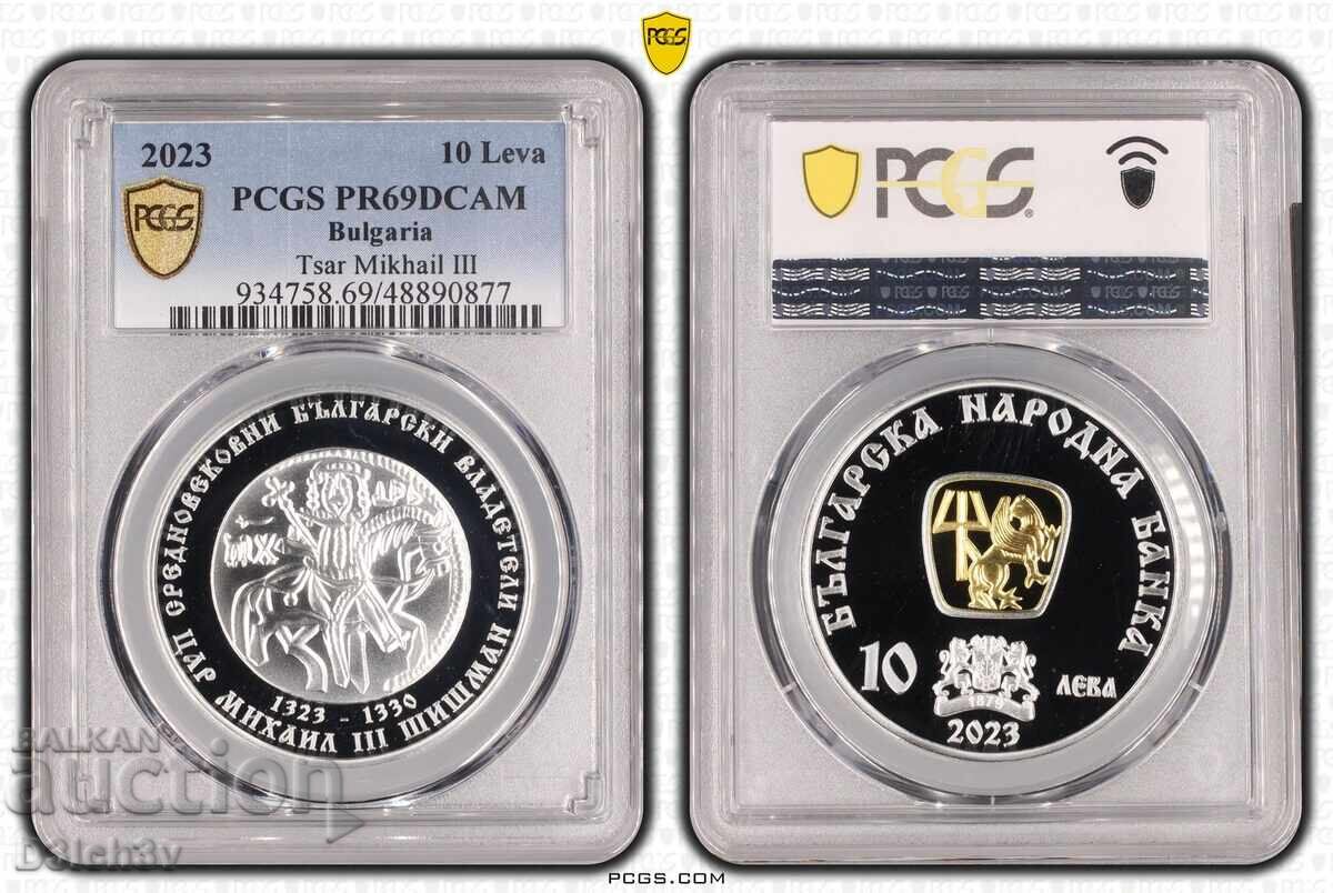 Licitație 10 leva 2023 Mihail Șișman III PR69DCAM * PCGS ⭐ PR 69 DCAM Licitație 10 leva 2023 Mihail Șișman III PR69DCAM * PCGS ⭐ PR 69 DCAM