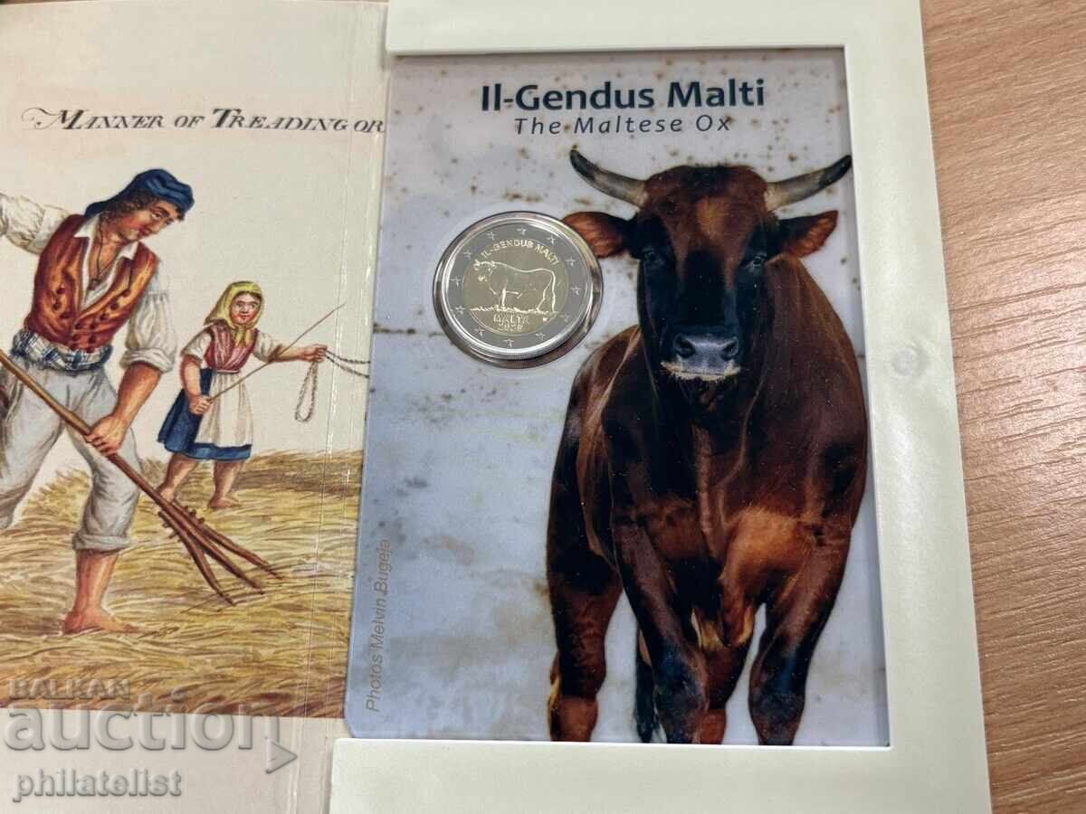 Licitație Malta 2025 2 euro Specii endemice malteze - Boul maltez BU Licitație Malta 2025 2 euro Specii endemice malteze - Boul maltez BU
