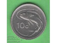 (¯`'•.¸ 10 cenți 1998 MALTA aUNC ¸.•'´¯)