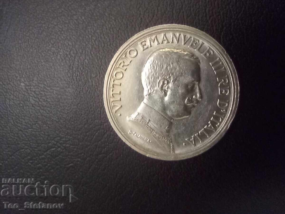 Licitație 2 lire 1916 AU Italia argint