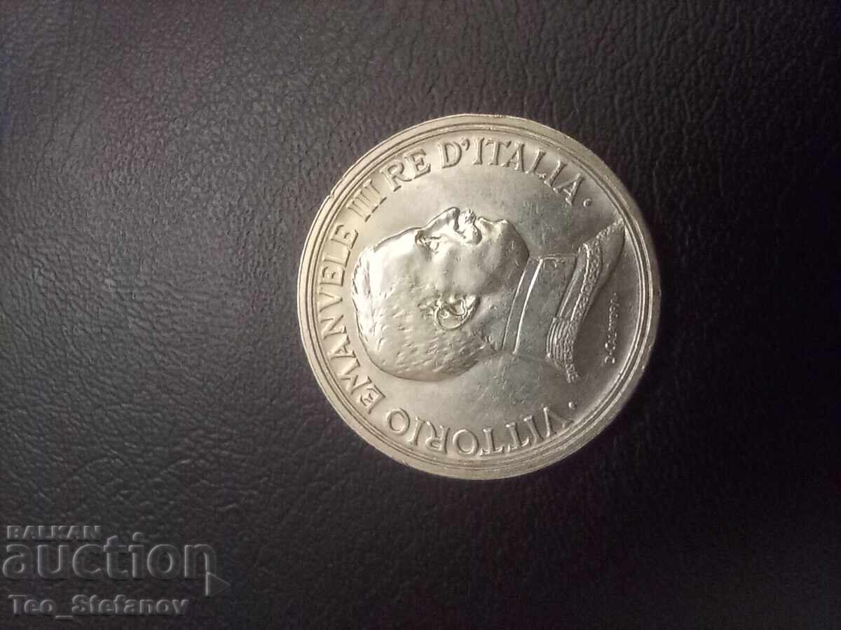 Livrarea 2 lire 1916 AU Italia argint