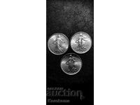 3x5 Franci Francezi 1960/64 Argint din prima emisiune BZC. Citește descrierea