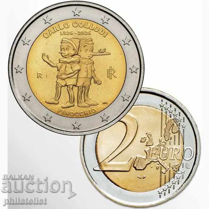 Italia 2026 - 2 euro - Pinocchio UNC /c Italia 2026 - 2 euro - Pinocchio UNC /c