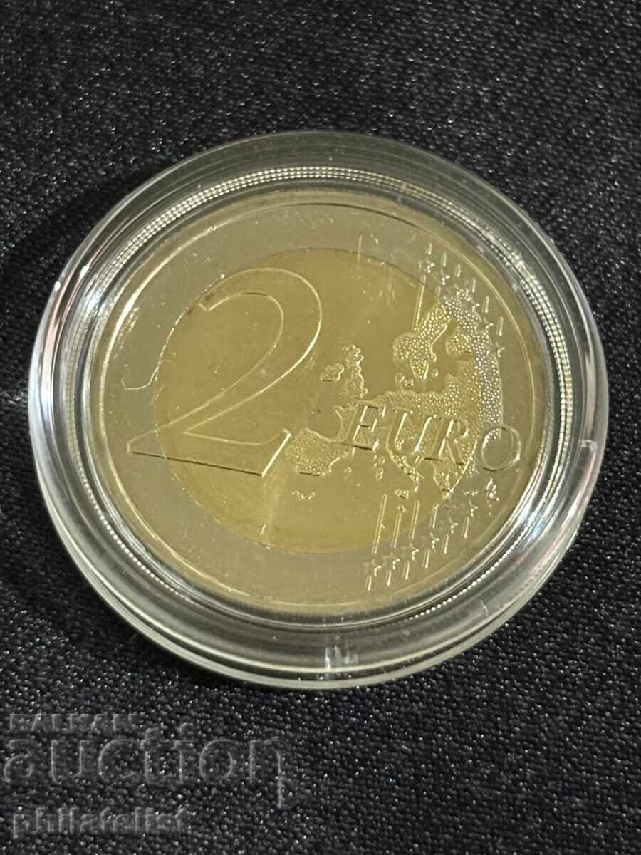 Licitație Estonia 2024 – 2 euro – Albăstreaua, floarea națională a Estoniei /c