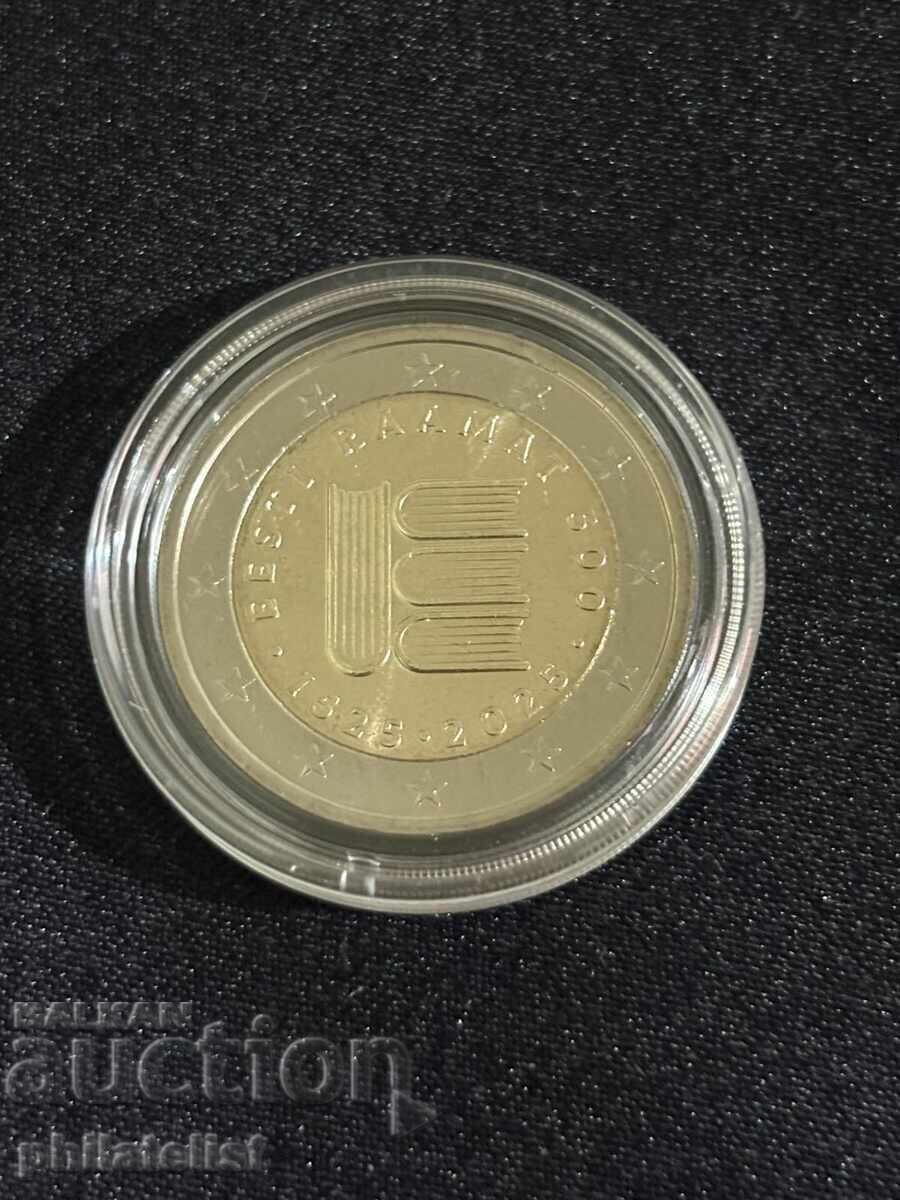 Estonia 2025 – 2 euro – 500 de ani de literatură estonă UNC /c