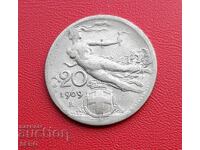 Italy-20 cents 1909