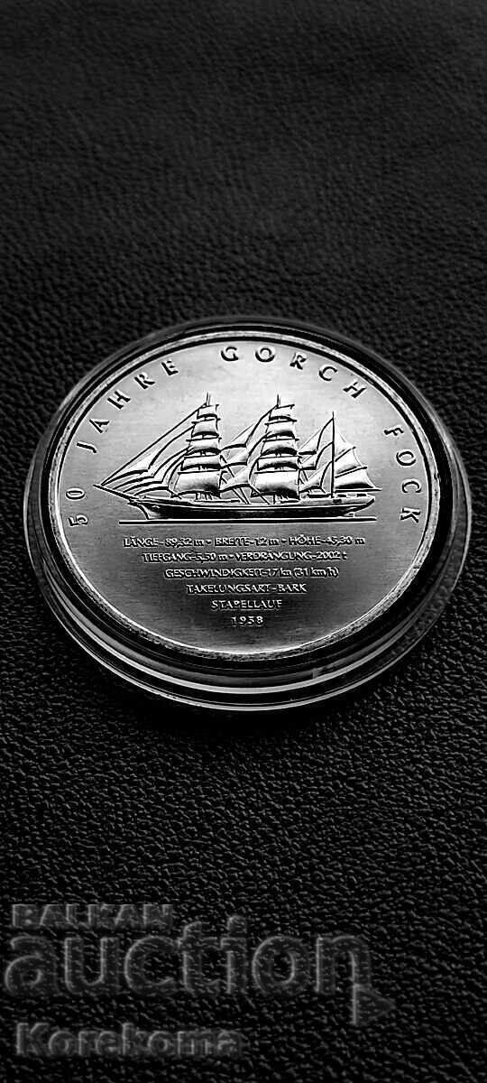 10 Euro 2008. Gorch Fock. 1 oz Silver. BU. Read the description! 10 Euro 2008. Gorch Fock. 1 oz Silver. BU. Read the description!