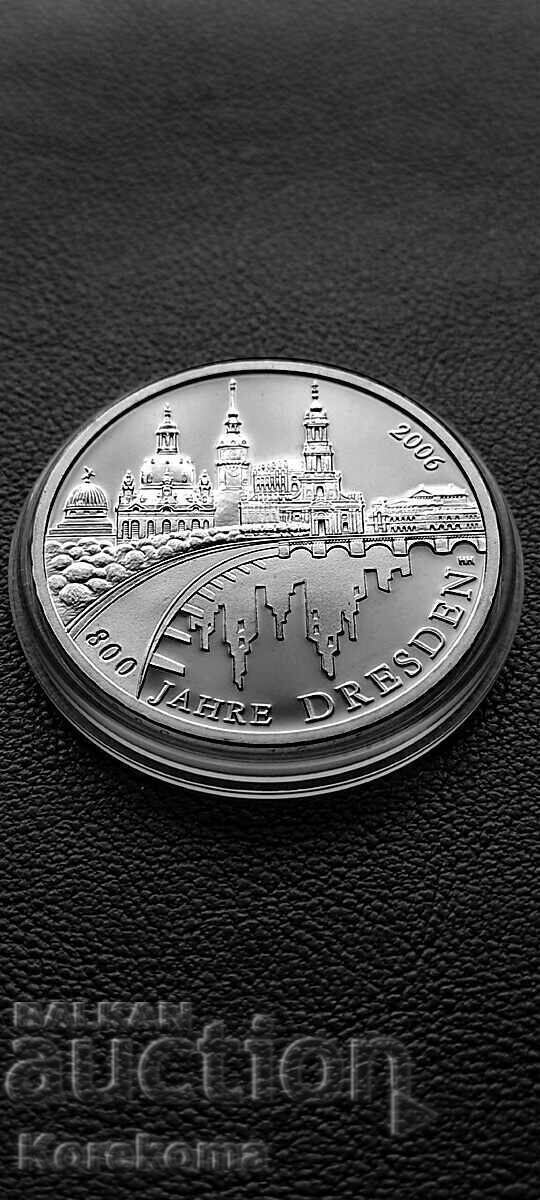 10 Евро 2006г. Дрезден. Сребро от 1ц.БЗЦ - Чети описанието!