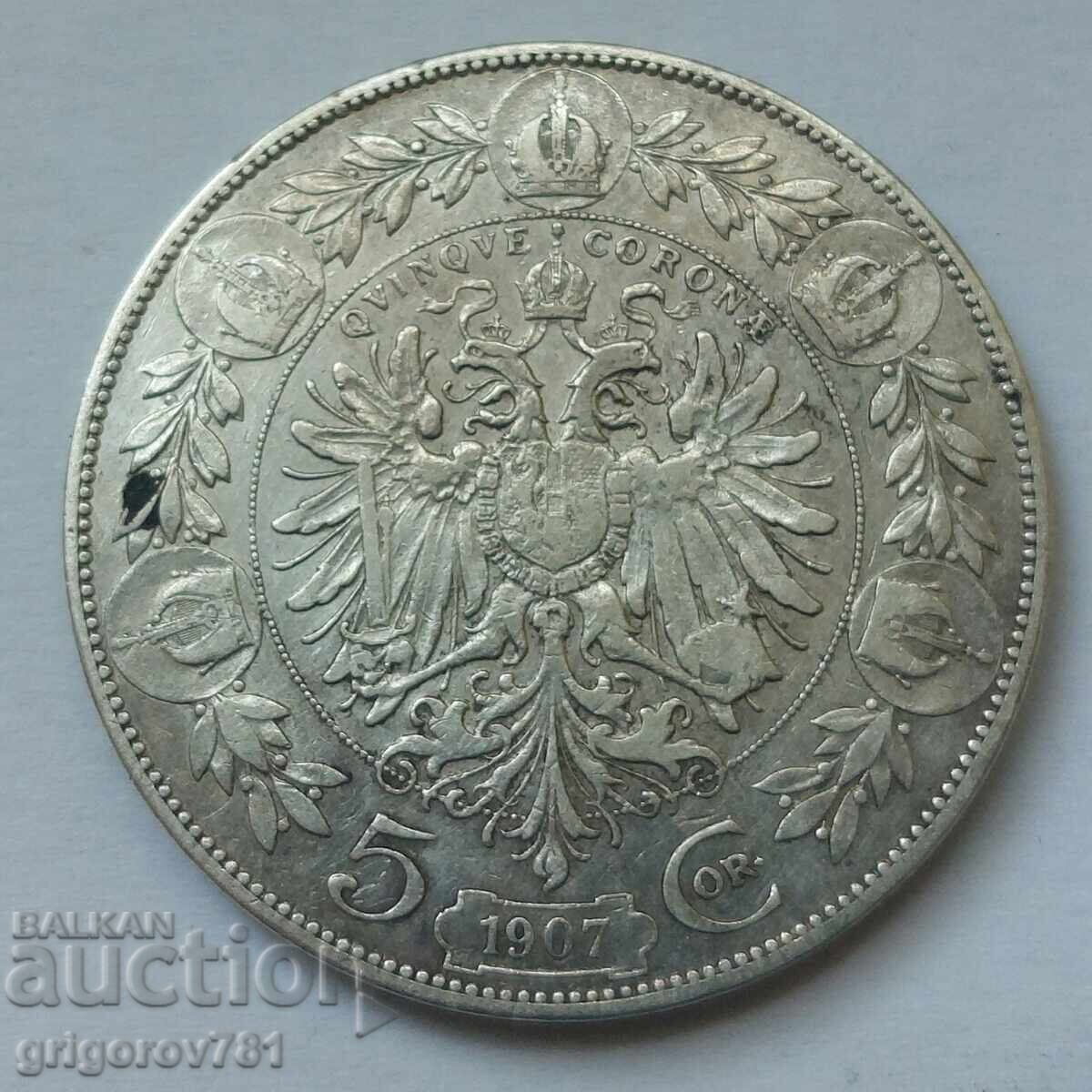 5 corona silver 1907 Austria - silver coin