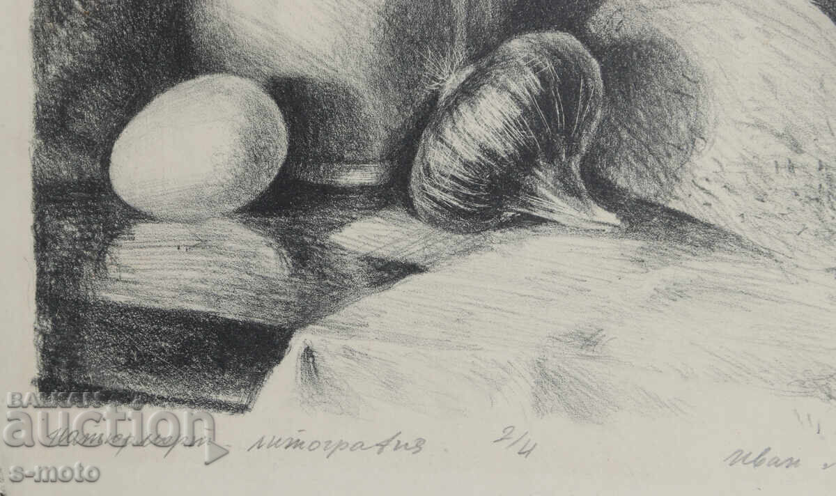 Γραφικό, λιθογραφία νεκρή φύση 1982 - 6