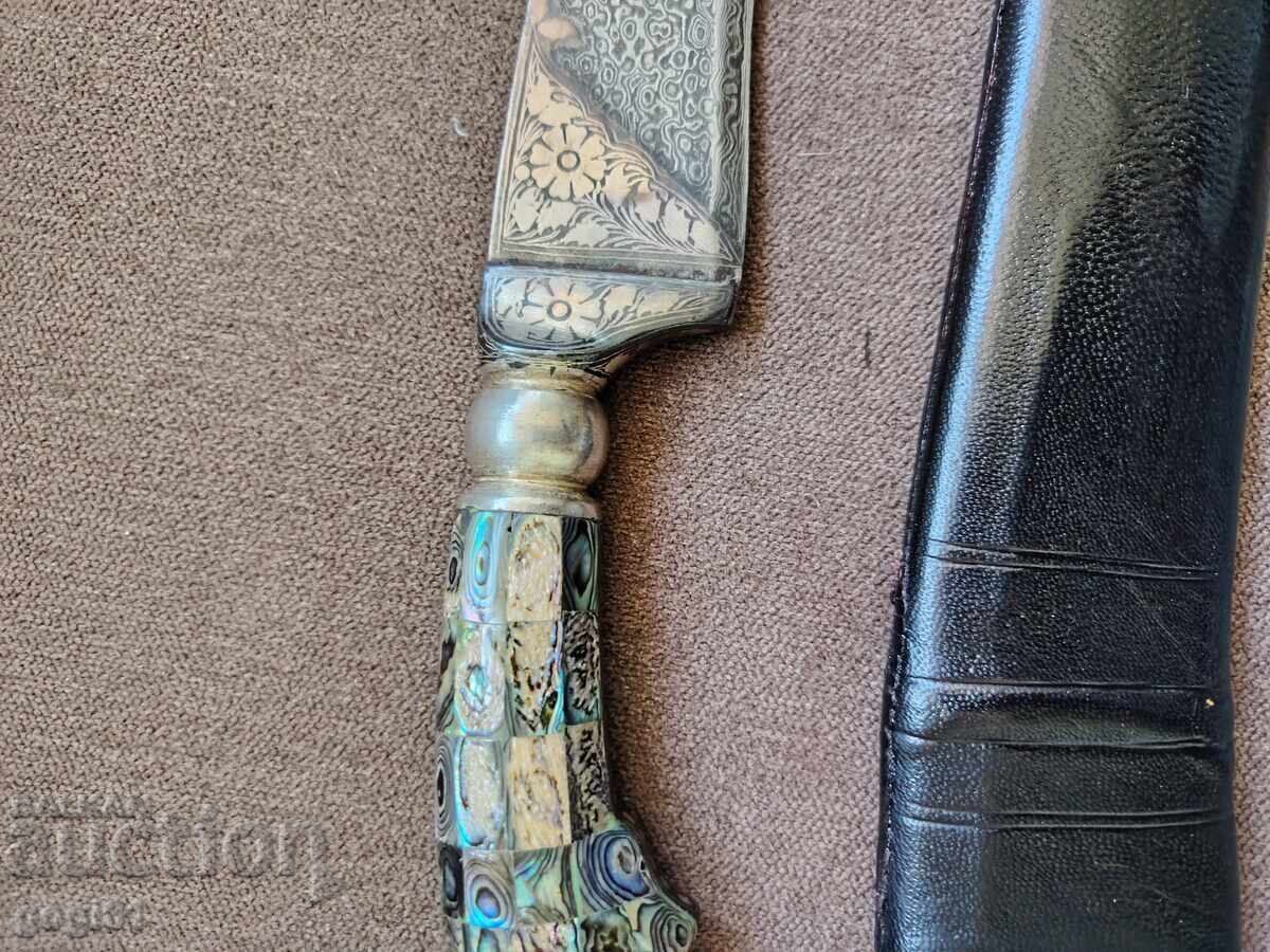Mughal kard with a mother-of-pearl handle - 6