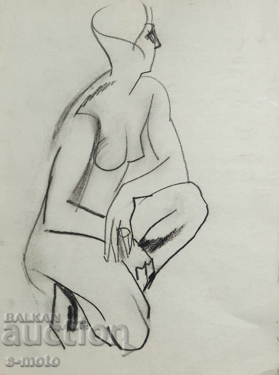 Desen vechi portret nud