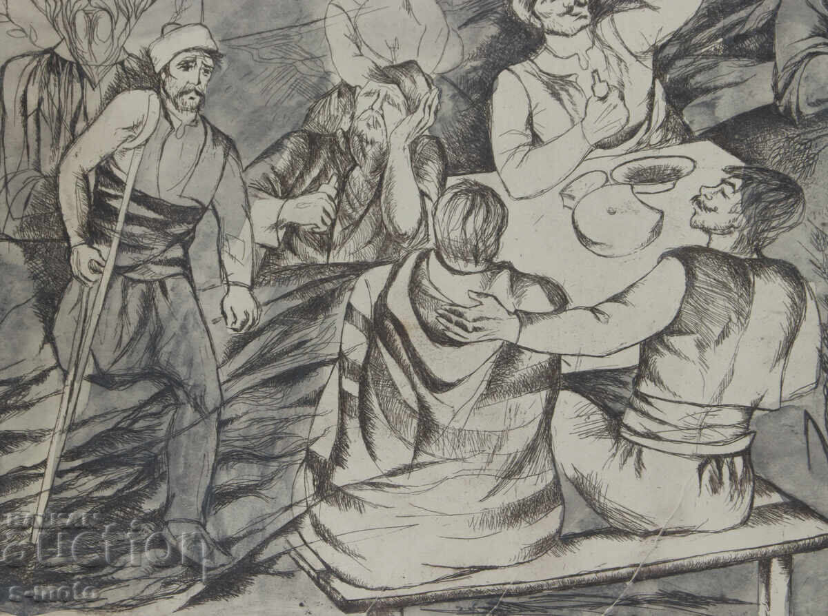 Grafică, litografie, ilustrație după Iordan Iovkov - 5
