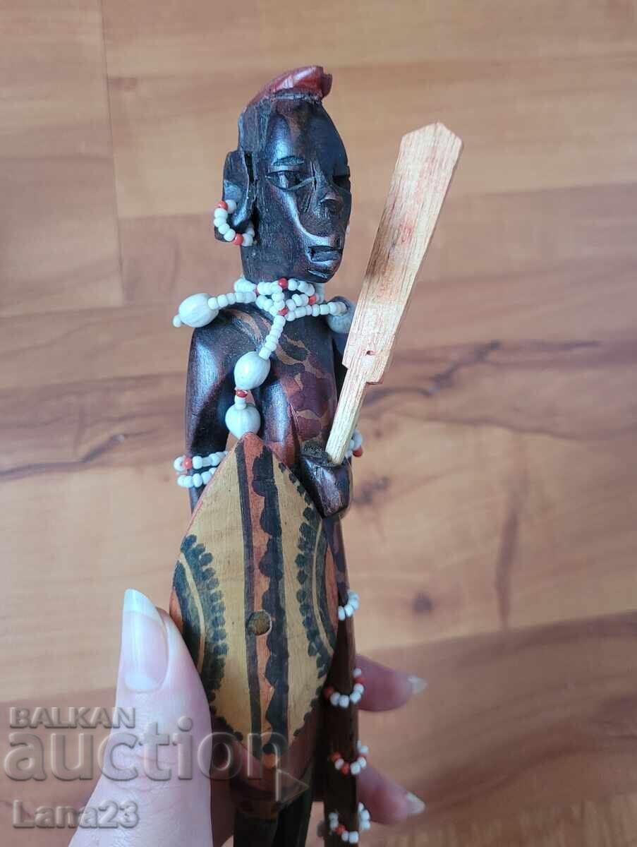 Figurine africane din lemn, decorațiune vintage - 5