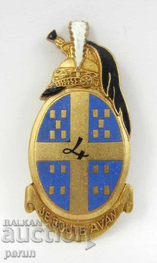 Insignă militară franceză - Regimentul 4 Cavalerie Dragoni Insignă militară franceză - Regimentul 4 Cavalerie Dragoni