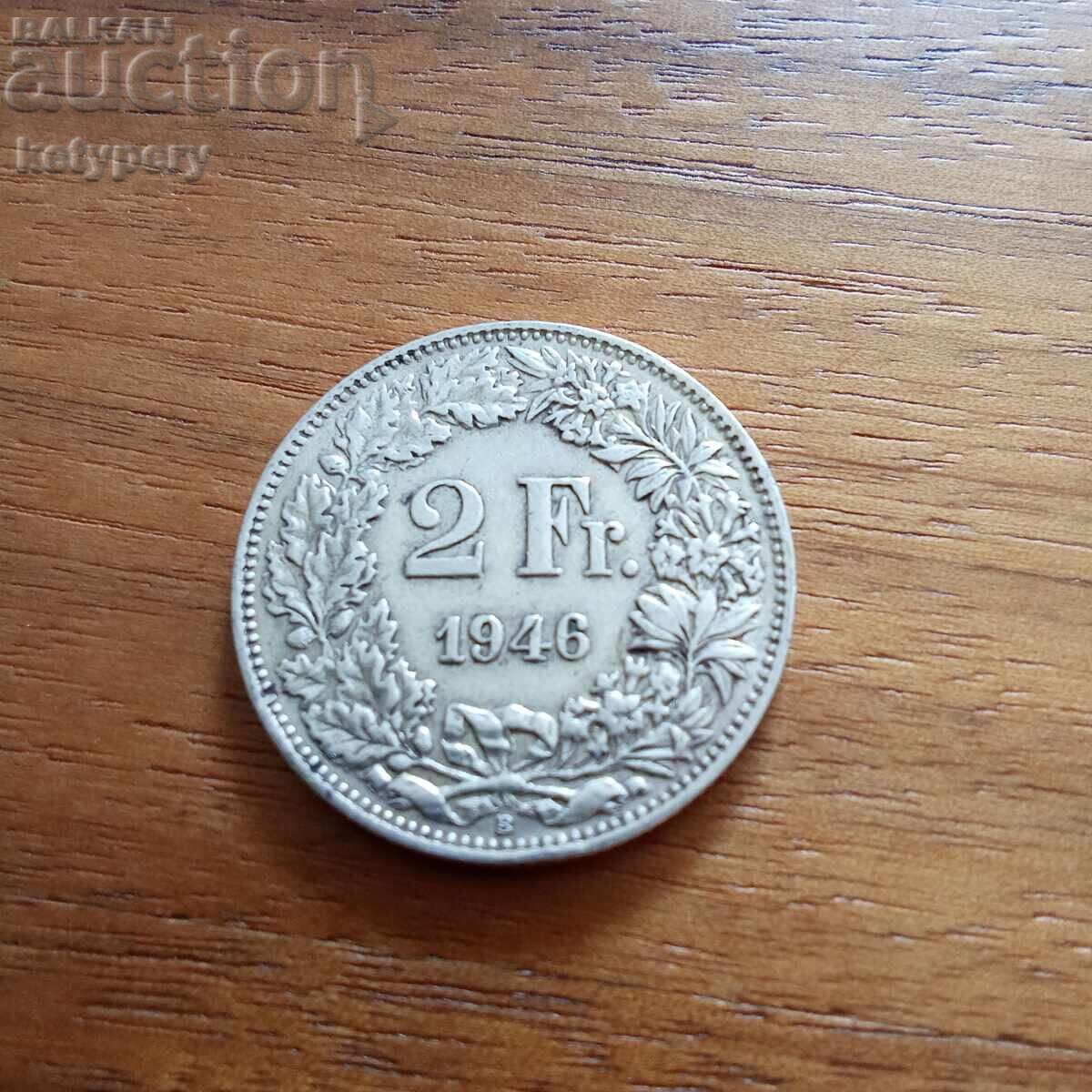 2 franci 1946 Elveția